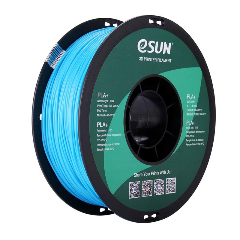 eSUN PLA PRO (PLA+) 3D Printer Filament, Dimensional Accuracy +/- 0.03mm, 1kg, Plastic Spool, 1.75mm, Light Blue - Image 1